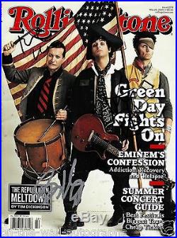 Greenday Hand Signed Autographed Rolling Stone Magazine X3! With Proof + C. O. A