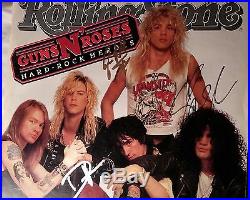 Guns N Roses Original Rolling Stone Autographed By Slash Adler & Duff Very Rare