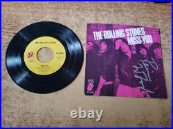 HAND SIGNED BY RONNIE WOOD 1970s VG++ The Rolling Stones Miss You 19307 45