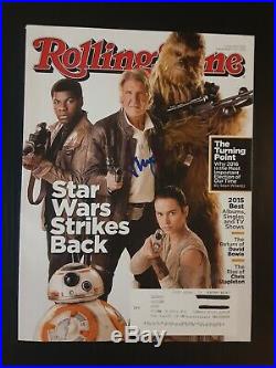 Harrison Ford Star Wars Autographed Signed December 2015 Rolling Stone Magazine