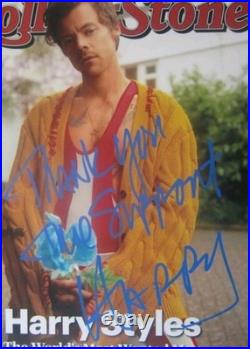 Harry Styles One Direction Signed Autographed 8x10 Rolling Stone Cover Photo COA