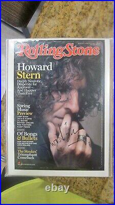 Howard Stern Autographed Rolling Stone Magazine 3-31-11 Coa