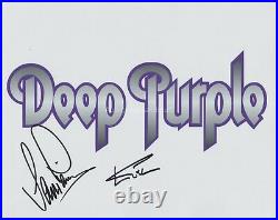 Ian Gillan &I an Paice HAND SIGNED 8x10 Photo, Autograph Deep Purple Drummer (C)