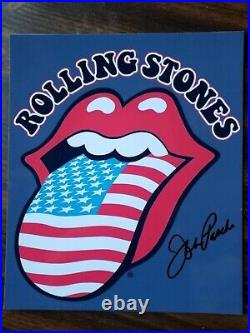 JOHN PASHE ROLLING STONES tongue lips Logo Artist Signed AUTOGRAPH 8 x 10 Photo