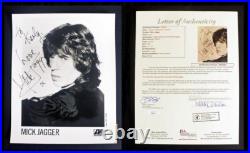 JSA Letter Certified MICK JAGGER Signed Photo (Rolling Stones Richards Wood)