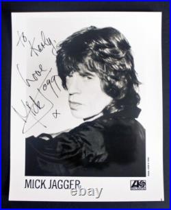 JSA Letter Certified MICK JAGGER Signed Photo (Rolling Stones Richards Wood)