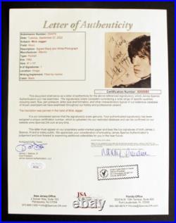 JSA Letter Certified MICK JAGGER Signed Photo (Rolling Stones Richards Wood)