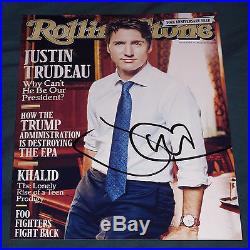 JUSTIN TRUDEAU signed ROLLING STONE COVER 8X10 PHOTO EXACT PROOF COA