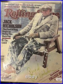 Jack Nicholson Autograph Rolling Stone Magazine JSA Full Letter COA