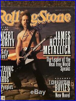 James Hetfield Metallica Rolling Stone No Label signed autographed Beckett LOA