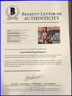 James Hetfield Metallica Rolling Stone No Label signed autographed Beckett LOA