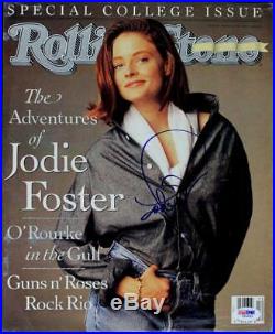 Jodie Foster Authentic Signed Rolling Stone Magazine Cover PSA/DNA #I85690