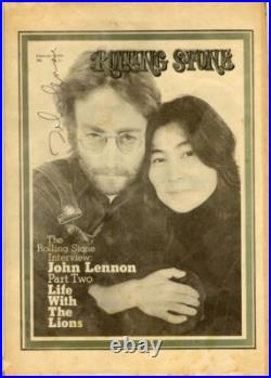 John Lennon Signed Rolling Stone Magazine Rare Full Sig Full Coa Roger Epperson