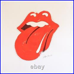 John Pasche Hand-Drawn & Signed Tongue and Lips Artwork