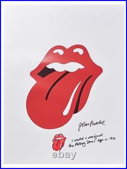 John Pasche Hand-Drawn & Signed Tongue and Lips Artwork