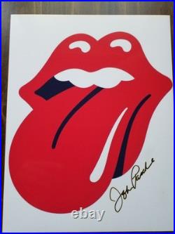 John Pasche Rolling Stones Designer Authentic Signed 8.5 x 11 Photo Autographed