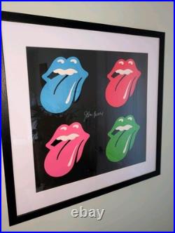 John Pasche Rolling Stones Logo Signed Limited Edition Silk Screen Print #71/71