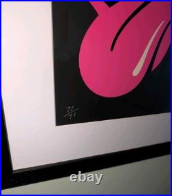 John Pasche Rolling Stones Logo Signed Limited Edition Silk Screen Print #71/71