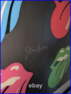 John Pasche Rolling Stones Logo Signed Limited Edition Silk Screen Print #71/71