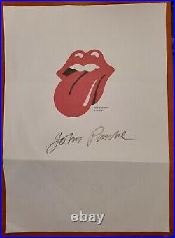John Pasche Rolling Stones designer Signed Picture