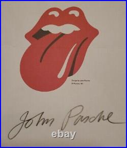 John Pasche Rolling Stones designer Signed Picture