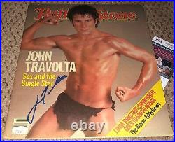 John Travolta Signed Rolling Stone Magazine Jsa Autograph Auto