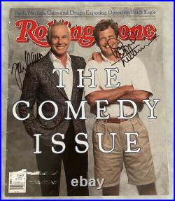 Johnny Carson David Letterman Auto Autograph Signed Rolling Stones Magazine Jsa