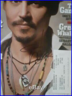 Johnny Depp Autographed Signed February 10th 2005 Rolling Stone Magazine Rare