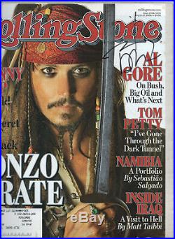 Johnny Depp Autographed Signed July 2006 Rolling Stone Magazine Very Rare