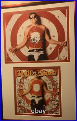 Johnny Knoxville Autographed and Framed with Rolling Stones magazine PSA
