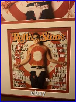 Johnny Knoxville Autographed and Framed with Rolling Stones magazine PSA