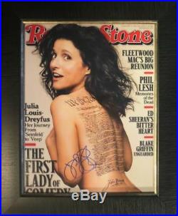 Julia Louis-Dreyfus Signed Framed Rolling Stone 11x14 Photo PSA/DNA #Y05947