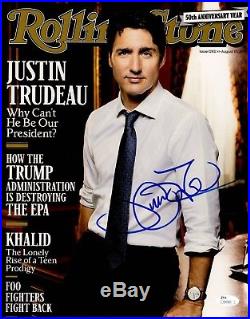 Justin Trudeau Signed 11x14 Photo with JSA COA #S30993 Rolling Stone Canadian PM