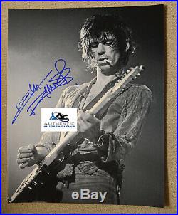 KEITH RICHARDS AUTOGRAPH SIGNED 11x14 PHOTO ROLLING STONES COA