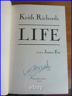 KEITH RICHARDS'LIFE' Signed Autobiography Autographed 2010 ROLLING STONES LIFE