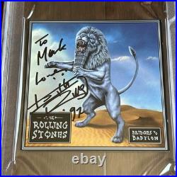 KEITH RICHARDS Rolling Stones Autograph BRIDGES TO BABYLON CD COVER Signed PSA