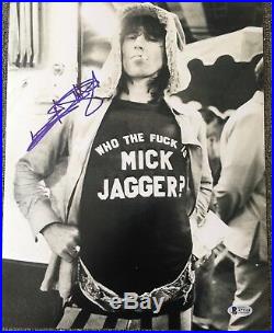 KEITH RICHARDS SIGNED AUTOGRAPH ROLLING STONES MICK SHIRT 11x14 PHOTO BECKETT