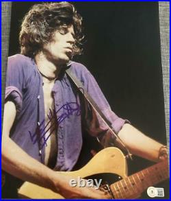 KEITH RICHARDS SIGNED AUTOGRAPHED 11x14 PHOTO ROLLING STONES LEGEND BECKETT A