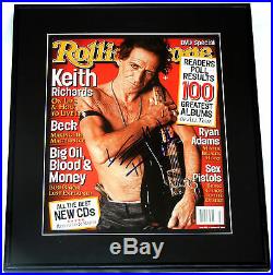 KEITH RICHARDS THE ROLLING STONES HAND SIGNED AUTOGRAPHED FRAMED RS MAG! WithPROOF