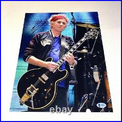 KEITH RICHARDS signed autographed 11X14 THE ROLLING STONES BECKETT LOA AA00234