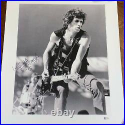 KEITH RICHARDS signed autographed 16X20 CANVAS ROLLING STONES BECKETT AA00212