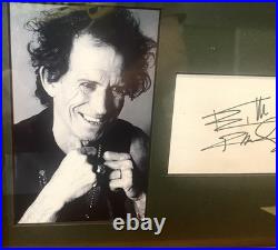 Keith Richard's Signed Autograph Piece Rolling Stones Autographed
