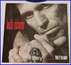Keith Richards Autograph Signed Take It So Hard Record Sleeve Rolling Stones JSA