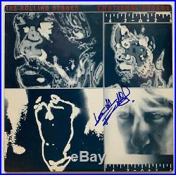 Keith Richards Autographed Rolling Stones Emotional Rescue vinyl album BAS becke