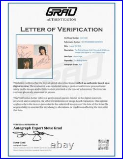 Keith Richards Bill Wyman Signed Auto Rolling Stones 3x4.5 Album Page Grad LOA