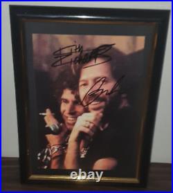 Keith Richards Eric Clapton Hand Signed Photo With Coa Framed Rolling Stones