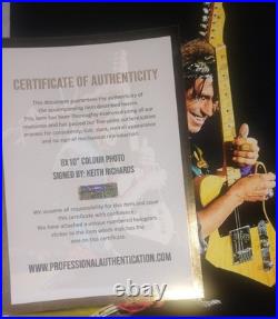 Keith Richards Hand Signed Autograph 8x10 Photo COA Rolling Stones