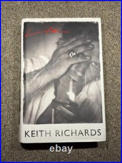Keith Richards Hand Signed Music Book LIFE Rolling Stones & PSA QO Card + COA