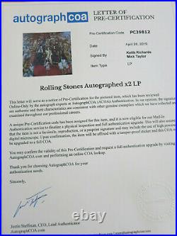 Keith Richards & Mick Taylor Signed Lp Acoa + Proof! Rolling Stones Autographed
