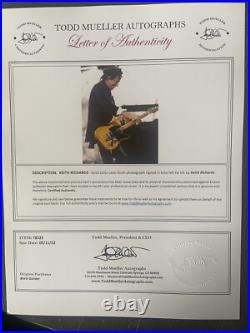 Keith Richards Rolling Stones 8x10 Signed Photo Authentic Letter Of Authenticity